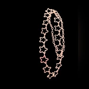 Star Shaped Chain Belt In Silver Tone